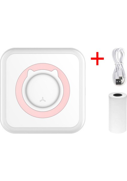 Taşınabilir Mini Termal Kablosuz Bt 203DPI Etiket Yazıcı - Pembe (Yurt Dışından)