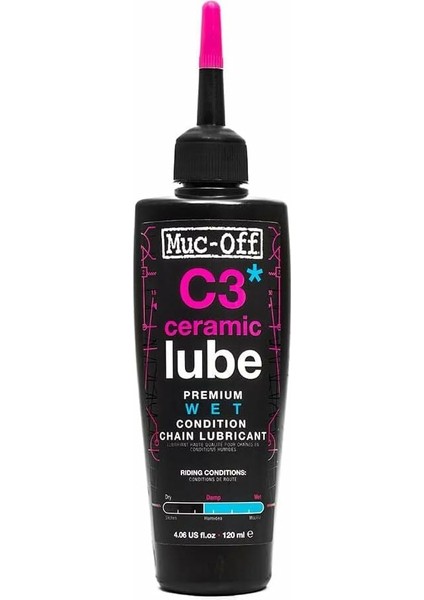 C3 Wet Ceramic Lube Zincir Yağı 120ML
