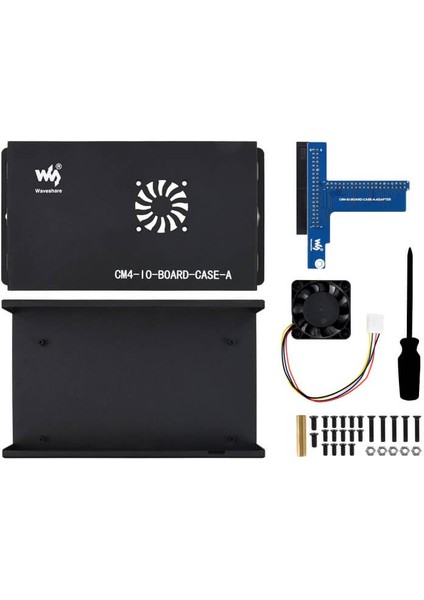 Raspberry Pi Compute Modülü 4 Io Kartı Için Metal Kutu (A) (Soğutma Fanlı)