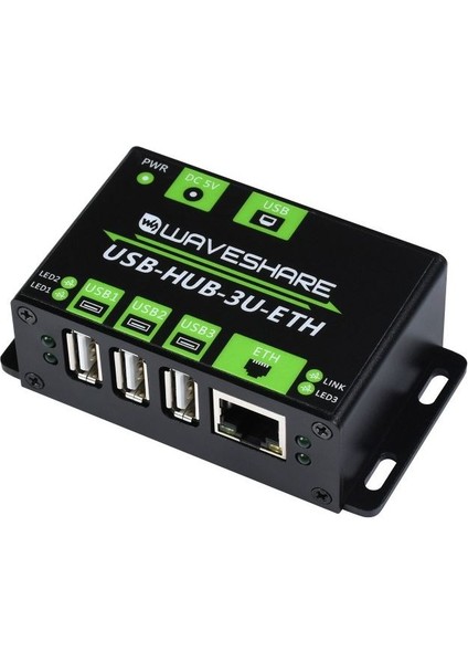 USB Hub - Ethernet Çok Işlevli Genişleyen 3xusb Endüstriyel Dönüştürücü