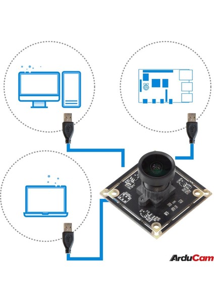 Geniş Açılı M12 Lensli ve Tek Mikrofonlu 5mp OV5648 USB Kamera Modülü