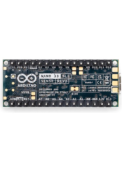 Nano 33 Ble Sense Rev2 Header Ile Birlikte