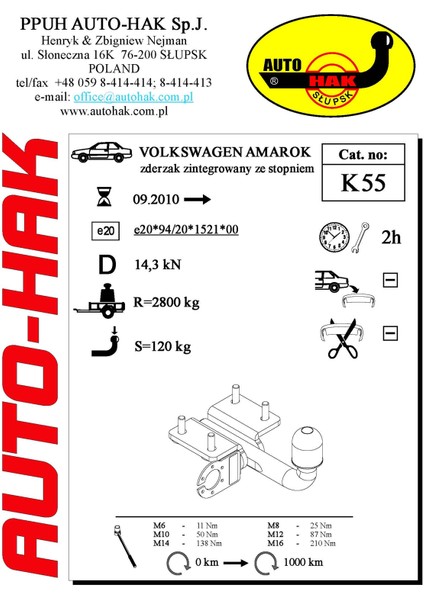 Volkswagen Amarok Autohak Projeli Çeki Demiri 2010 ve Sonrası fiyatları
