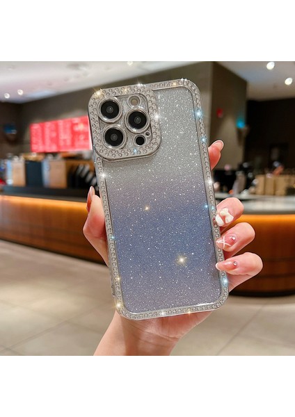 iPhone 15 Pro Max Tpu Telefon Kasası Elektroplat Bling Glitter Cover (Yurt Dışından)