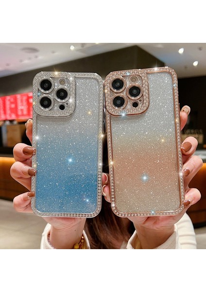 iPhone 15 Pro Max Tpu Telefon Kasası Elektroplat Bling Glitter Cover (Yurt Dışından)
