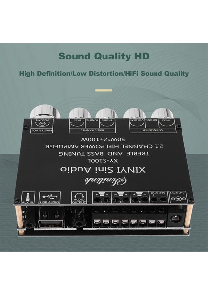 Bluetooth 5.0 2.1 Kanal Güç Ses Stereo Subwoofer Amplifikatör Kartı 50WX2+100W Hoparlör Amp XY-S100L (Yurt Dışından)