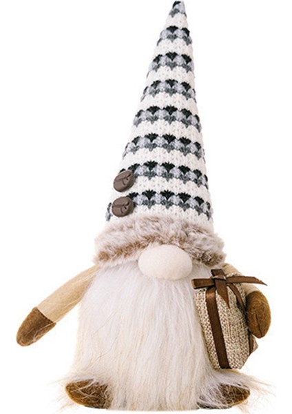 Işıklar ile Ev Dekorasyon Süsleme Kahve Çekirdeği Gnome Yüzü Olmayan Bebek Süsleme Parlayan Gnome Heykelcik B (Yurt Dışından)