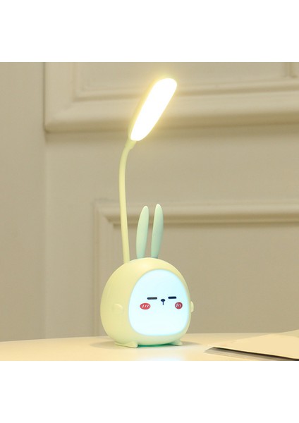 Taşınabilir LED Masa Lambası Katlanabilir Işık Sevimli Karikatür Masa Lambası LED Okuma Işığı Göz Koruyucu Gece Lambası Mavi (Yurt Dışından)