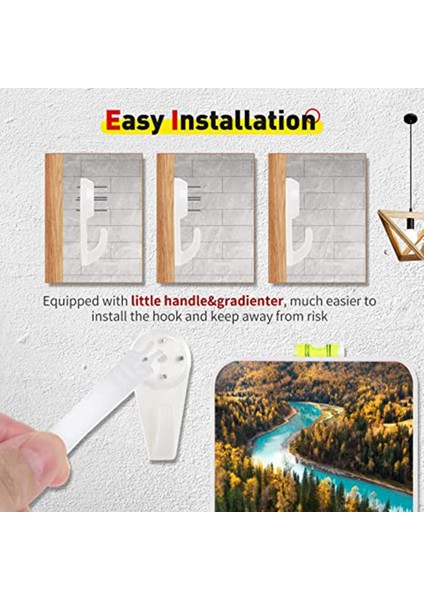 Sıva/beton Duvar Kancaları, Hasarsız Kanca Asma Seti, Delme Gerekmez, 40'lı Set (Yurt Dışından)