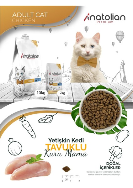 Anatolian Premium Adult Chicken Yetişkin Tavuklu Kedi Maması 4 kg