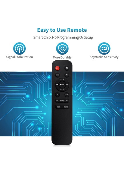 EN218A8H Soundbar HS218 2.1 Kanal 2.1ch Ses Çubuğu Ev Sinema Sistemi Için Uzaktan Kumandayı Değiştirin (Yurt Dışından) fiyatları