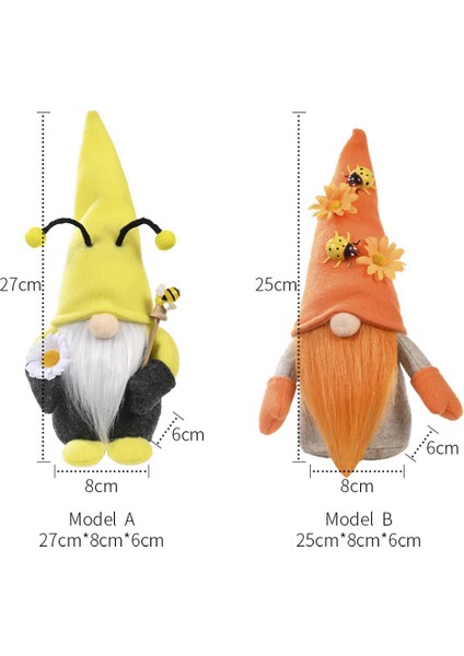 2 Adet Cüce Gnome Yüzü Olmayan Bebek Peluş Bebek Hediye Süsler Düğün Hasat Festivali Parti Ev Dekorasyon (Yurt Dışından) fırsatları