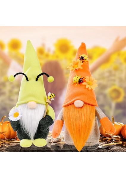 2 Adet Cüce Gnome Yüzü Olmayan Bebek Peluş Bebek Hediye Süsler Düğün Hasat Festivali Parti Ev Dekorasyon (Yurt Dışından) indirimleri