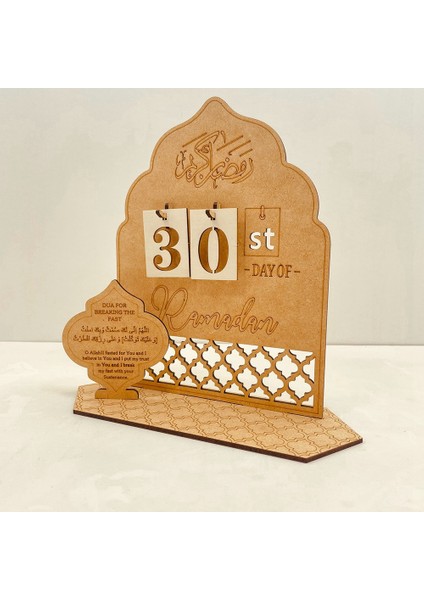 Ahşap Ramazan Takvimi Süslemeleri Ahşap Geri Sayım Takvimleri Süslemeleri 30 Günlük Eid Mubarak Ramazan Süslemesi. C (Yurt Dışından)