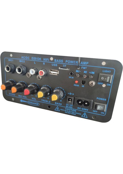 200 W Dijital Bluetooth Stereo Amplifikatör Kurulu Subwoofer Çift Mikrofon Karaoke Amplifikatörler 8-12 Inç Hoparlör Abd Plug (Yurt Dışından)