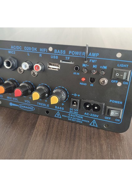 200 W Dijital Bluetooth Stereo Amplifikatör Kurulu Subwoofer Çift Mikrofon Karaoke Amplifikatörler 8-12 Inç Hoparlör Abd Plug (Yurt Dışından)