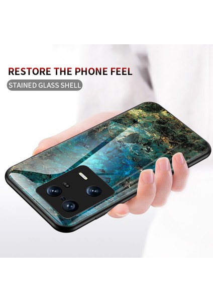 Xiaomi 13 Pro 5g Mermer Desen Baskı Temperli Cam Arka Kapak Pc+Tpu Anti-Çizelge Şok Geçirmez Koruyucu Telefon Kılıfı-Kan Kırmızı Mermer (Yurt Dışından)