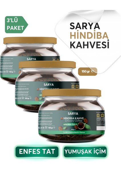 3 Adet Hindiba Kahve 3 x 150 gr