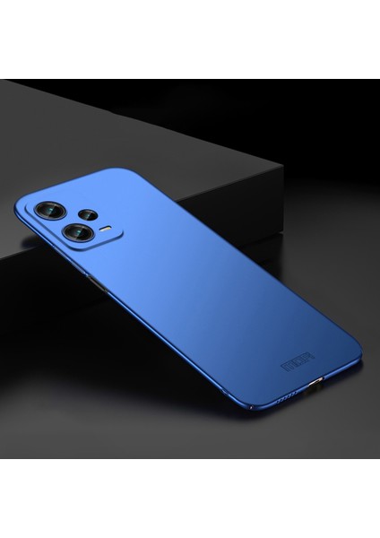 Xiaomi Redmi Için Note 12 Pro+ 5g Parmak Izi Ücretsiz Mat Telefon Kılıfı Strap ile Sabit Pc Koruyucu Kapak-Mavi (Yurt Dışından)
