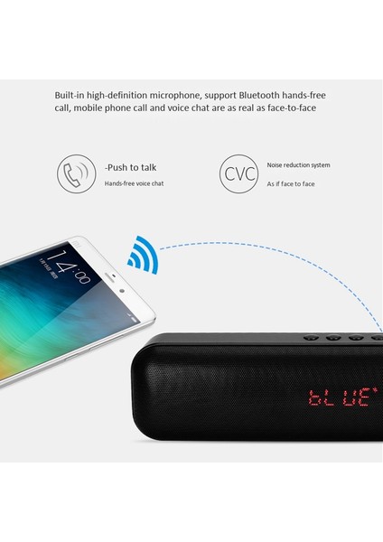 -118 Taşınabilir Masaüstü Bluetooth Hoparlör Hifi Stereo Ses Kutusu Bas Hoparlör Handsfree Çağrı Desteği Tf USB (Yurt Dışından)