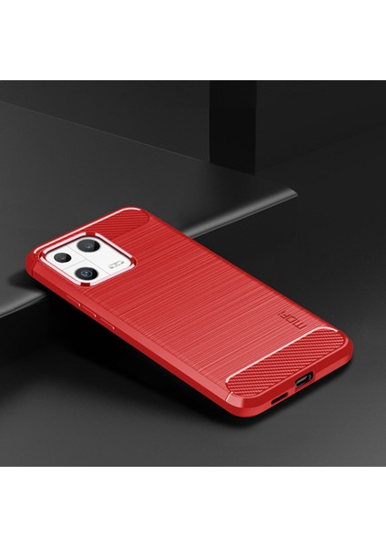 Xiaomi 13 Için Telefon Kılıfı Damla Geçirmez Karbon Fiber Doku Yumuşak Tpu Fırça Telefon Kapağı-Kırmızı (Yurt Dışından) fiyatları