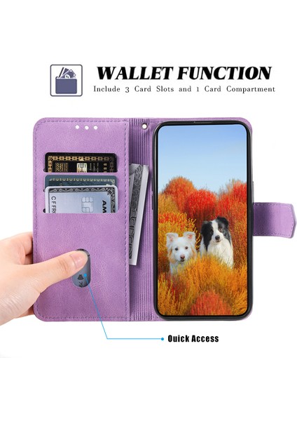 Xiaomi Redmi Için 12 4g Style 004 Bilek Kayışı Ekleme Cilt Deri Deri Kılıf Rfıd Blomak Cülten Kullanılması Stand Kapağı-Mor (Yurt Dışından) fiyatları