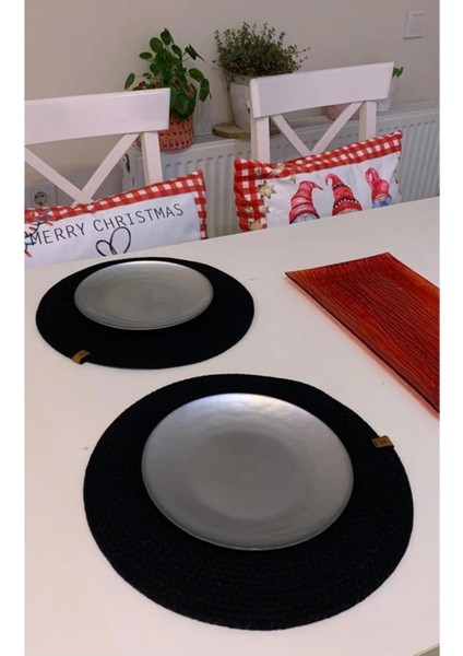 6 Adet Amerikan Servis Runner Supla Sunum Çeyiz Takım Örme Örgü Tabak Altı Yanmaz Füme Renk fiyatları