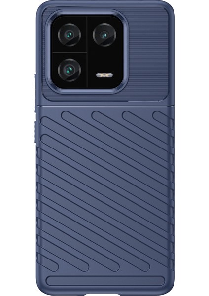 Xiaomi 13 Pro 5g Thunder Serisi Kalınlaştırılmış Tpu Telefon Kılıfı Twill Doku Slip Anti Anti Anti Anti Tele Kapağı-Blue (Yurt Dışından) fiyatları