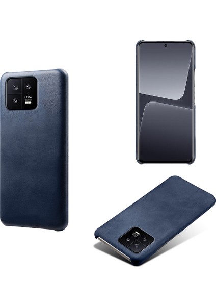 Xiaomi 13 5g Buzağı Dokulu Pu Deri Kaplamalı Pc Damla Geçirmez Telefon Kapağı Koruyucu Arka Kılıf-Mavi (Yurt Dışından) fiyatları