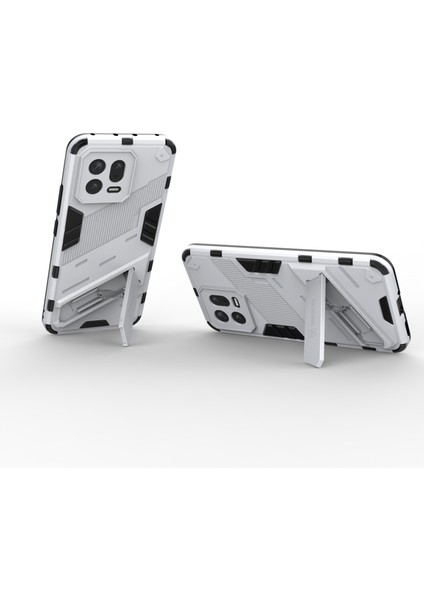 Xiaomi 13 5g Için Kickstand Telefon Kapağı Anti-Drop Sert Pc Yumuşak Tpu Hibrit Kılıf-Beyaz (Yurt Dışından) fiyatları