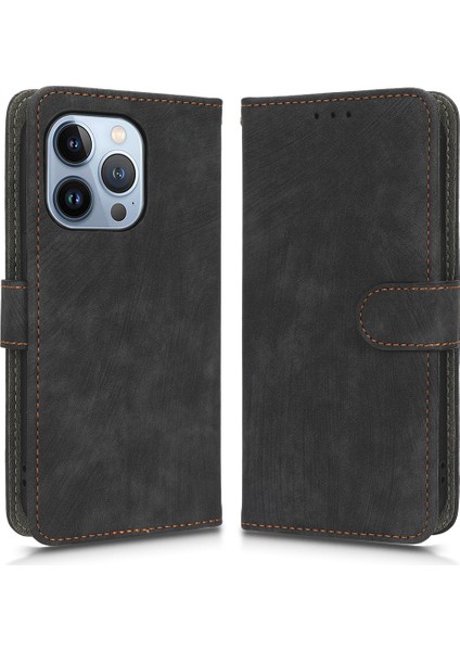 Xiaomi 13 Pro 5g Için Telefon Kılıfı Rfıd Engelleme Manyetik Flip Deri Telefon Kapağı Cüzdan Stand-Siyah (Yurt Dışından)