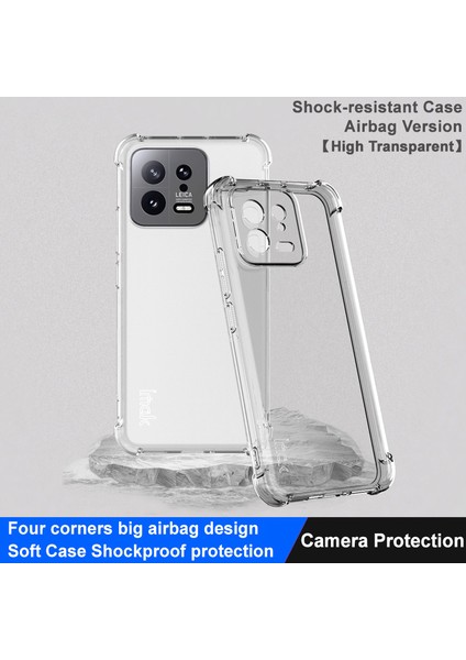 Xiaomi 13 5g Için Dört Köşe Hava Yastığı Şok Geçirmez Telefon Kılıfı Yumuşak Tpu Koruyucu Kapak-Şeffaf (Yurt Dışından) fiyatları
