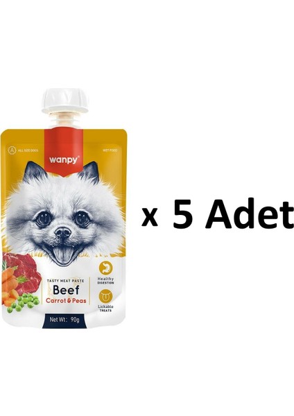 Taze Sığır Etli&havuçlu Köpek Et Ezmesi 90 gr x 5 Adet