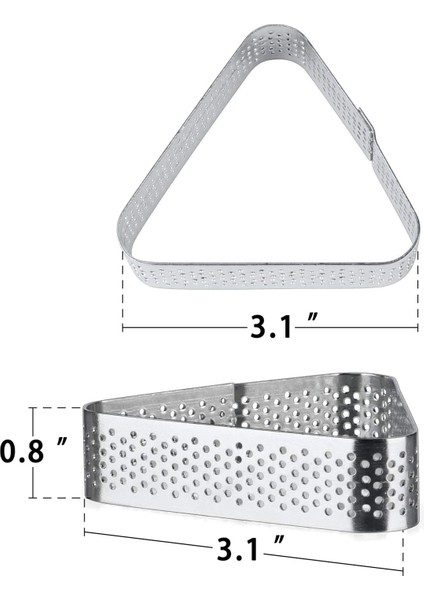 6'lı Paket Paslanmaz Çelik Tart Halkaları, Isıya Dayanıklı Delikli Kek Mus Halkası, Kek Halkası Kalıbı, (Yurt Dışından) fiyatları