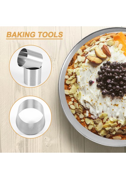 15 Adet Paslanmaz Çelik Mousse Yüzükler Yuvarlak Bisküvi Kesici Kek Kalıbı Mutfak Pişirme Pasta Aracı Tart, Fondan, Vb (Yurt Dışından) fırsatları