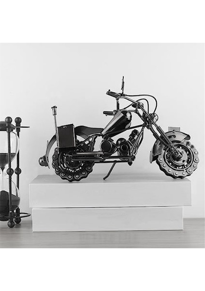 Erkekler Için Motosiklet Hediyeleri Benzersiz, Erkekler ve Kadınlar Için Doğum Günü Hediyeleri Biniciler, Vintage Ofis Dekoru, Hurda Metal Motosiklet Sanatı B (Yurt Dışından)
