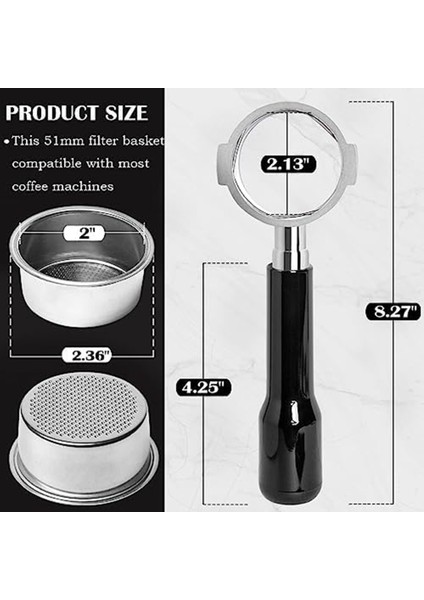ECP3420/ECO310/EC155 Için 51MM Dipsiz Taşınabilir Filtre, 51MM Filtre Amfibi Fordelonghi Espresso Makinesi (Yurt Dışından) modelleri
