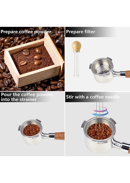 Iğne Espresso Kahve Karıştırıcı, Kahve Dağıtım Tozu Kolu Için Karıştırma Aracı Profesyonel Barista Kül Ahşap B (Yurt Dışından) indirimleri