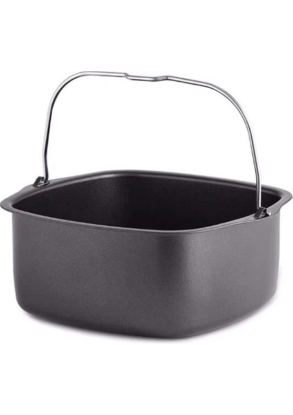 Kare Yapışmaz Kek Kalıbı Fırın Tepsisi Tava Kavurma Yüksek Sıcaklığa Dayanıklı Anti-Pas Sepeti Bakeware Hava Fritöz (Yurt Dışından)