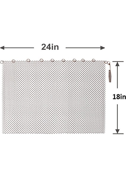 Şömine Örgü Ekran Perdesi, 2 Paket Kıvılcım Koruma Mesh Metal Yangın Ekran Paneli Ev Şömine Için Çekmeli, 19 Inç (Yurt Dışından)