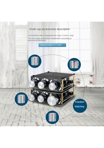 XY-T100H Bluetooth 5.0 Dijital Amplifikatör Kartı TPA3116D2 100WX2 Stereo Hıfı Ses Modülü, Ön Yüksek Bas Ayarı ile (Yurt Dışından)