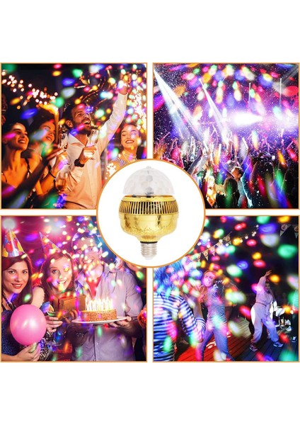 E27 Disko Ampul Dönen LED Parti Ampul Partiler Için Strobe Işık-Rgb Çok Kristal Disko Topu Işık Strobe Ampul (Yurt Dışından)