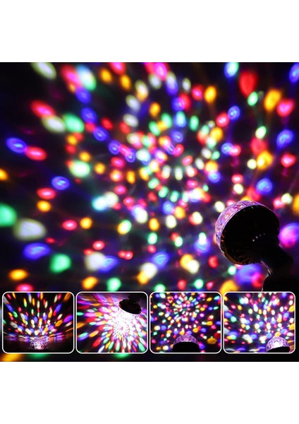 E27 Disko Ampul Dönen LED Parti Ampul Partiler Için Strobe Işık-Rgb Çok Kristal Disko Topu Işık Strobe Ampul (Yurt Dışından)