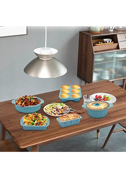 Silikon Bakeware Seti Yapışmaz Pişirme Tavaları Kek Pişirme Için Set Pişirme Kağıdı Kek Tava Ekmek Tava Pizza Tava (Yurt Dışından) indirimleri