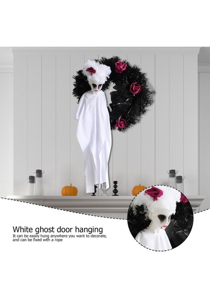 Cadılar Bayramı Süslemeleri Kapı Dekor Asılı Hayalet Korku Parti Garland Süsler Çelenk Hayalet Ev Partisi Için Beyaz (Yurt Dışından) indirimleri