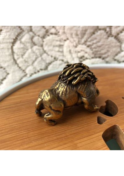 Retro Sıkıntılı El Sanatları Küçük Yaban Domuzu Koleksiyonu Çay Hayvan Bronz Heykel Süsler (Yurt Dışından)