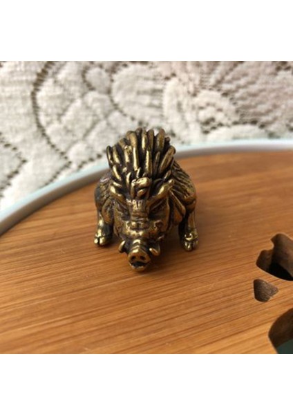 Retro Sıkıntılı El Sanatları Küçük Yaban Domuzu Koleksiyonu Çay Hayvan Bronz Heykel Süsler (Yurt Dışından) indirimleri