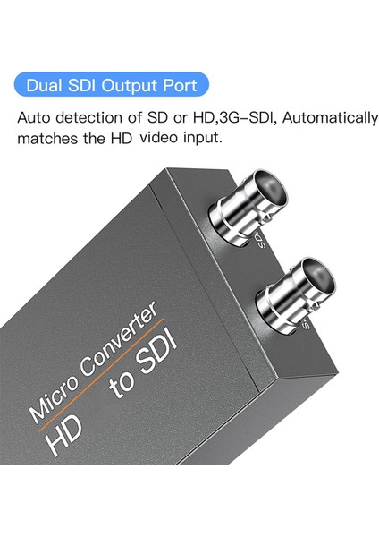 -Sdı Dönüştürücü Hd'den 3g-Sdı/hd-Sdı Ses Gömücüye Uyumlu 2 Yollu Sdı Dönüştürücü Adaptör, Kamera Ev Sineması Için (Yurt Dışından)
