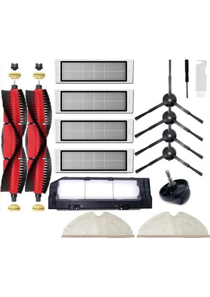 Xiaowa E20 E202 E202-00 E202-02 Robot Vakum Ana Yan Fırça Hepa Filtre Paspas Bezi Ön Tekerlek (Yurt Dışından)