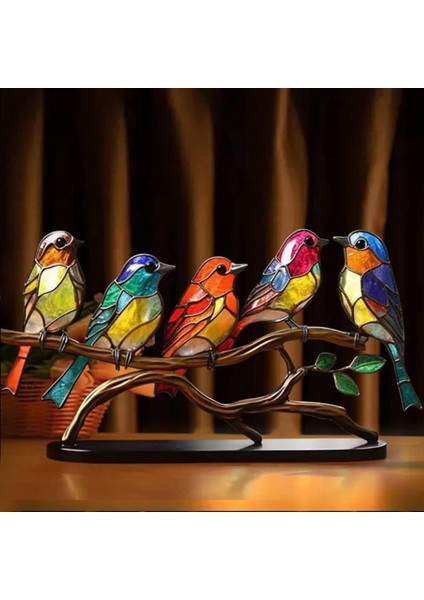 Ev Masaüstü Oturma Odası Şarap Dolabı Ofis Renkli Zarif Kuşlar Serisi Süsler El Sanatları (Yurt Dışından) indirimleri